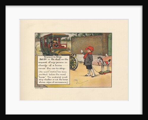 Motoritis, or other interpretations of the Motor Act. Article IV: Request to Stop, 1906. by Anonymous