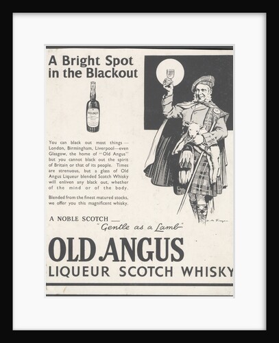 Old Angus Liqueur Scotch Whisky, 1920s. by Anonymous