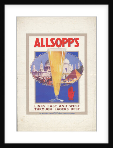 Allsopp's Lager, 1920s. Artist: Wilfred Fryer by Anonymous