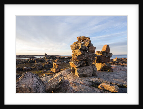 Stone Cairns in Arctic, Nunavut Territory, Canada by Anonymous