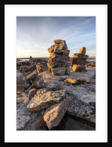 Stone Cairns in Arctic, Nunavut Territory, Canada by Anonymous