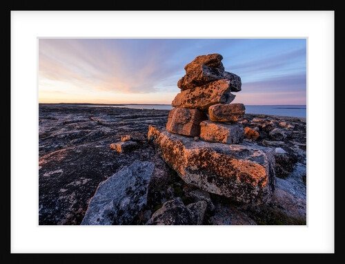 Stone Cairns in Arctic, Nunavut Territory, Canada by Anonymous