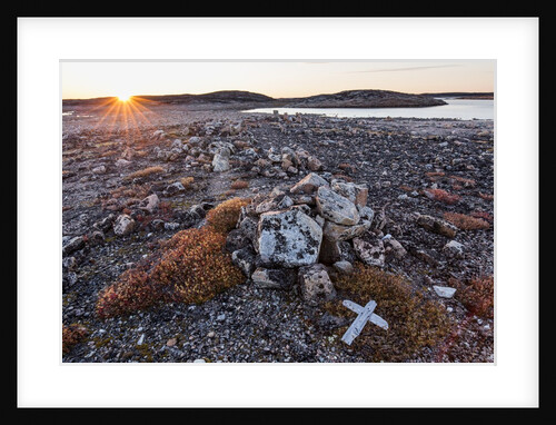 Stone Cairn in Arctic, Nunavut Territory, Canada by Anonymous