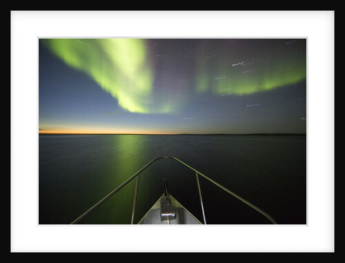 Northern Lights above Expedition Boat, Nunavut, Canada by Anonymous