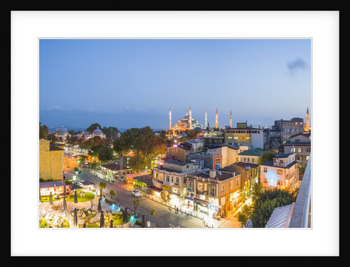 Sultan Ahmet view from Cihannuma Restaurant, Yerebatan Caddesi by Anonymous