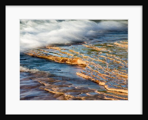 Eroded sandstone beach on the shore of lake superior at Miners beach in Picture Rock National Seash by Anonymous