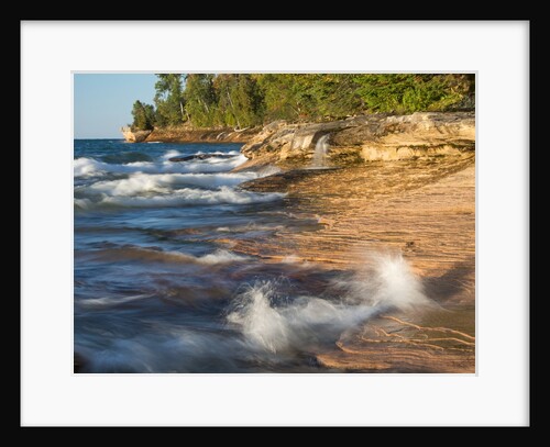 Small waterfall along the edge of Miner's beach at Lake Superior in Pictured Rocks National Seashore by Anonymous