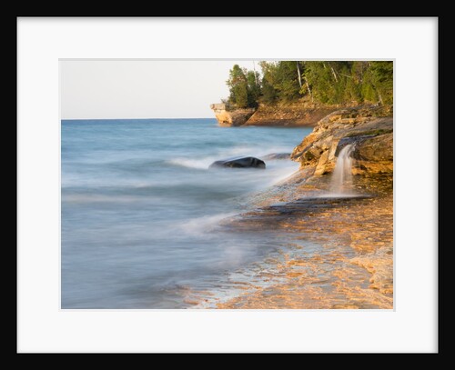 Small waterfall along the edge of Miner's beach at Lake Superior in Pictured Rocks National Seashore by Anonymous