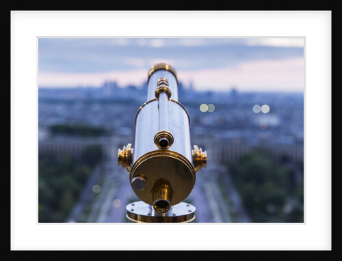 Viewing Telescope atop Eiffel Tower, Paris, France by Anonymous