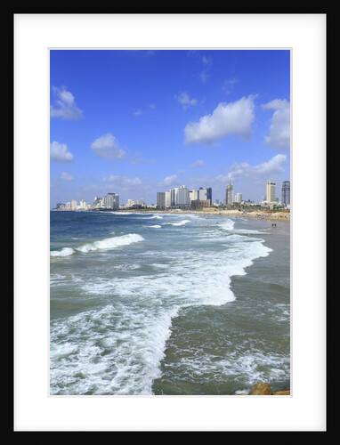 The beach near the Old Jaffa.Tel Aviv on the background. by Anonymous