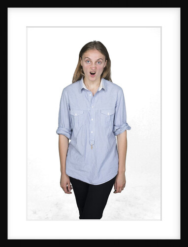 Woman pulling funny face by Anonymous