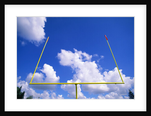 Football Goal Posts Against Sky by Anonymous