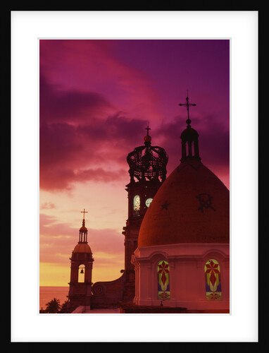 Exterior View of the Church of Guadalupe at Sunset by Anonymous