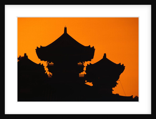 Silhouette of Japanese Temple by Anonymous