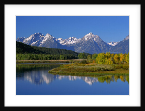Teton Mountain Range Reflected in the Snake River by Anonymous