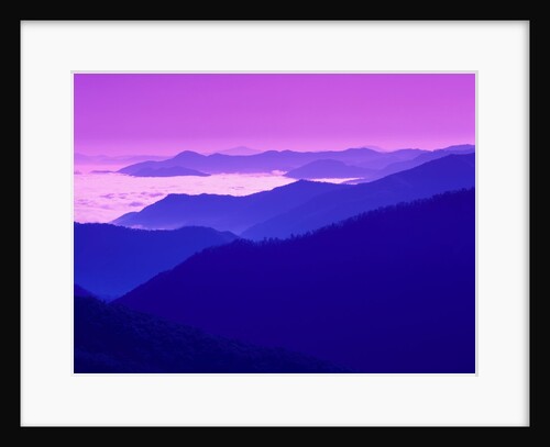 Great Smoky Mountains Under a Purple Sky by Anonymous