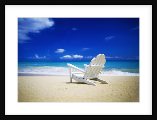 Beach Chair on Empty Beach by Anonymous