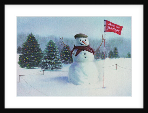 Golfing Snowman by Kirsten Soderlind