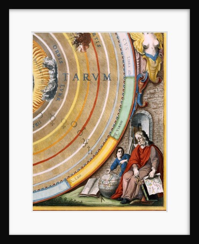 Detail of an astronomer from Plate 1 from Harmonia Macrocosmica by Andreas Cellarius