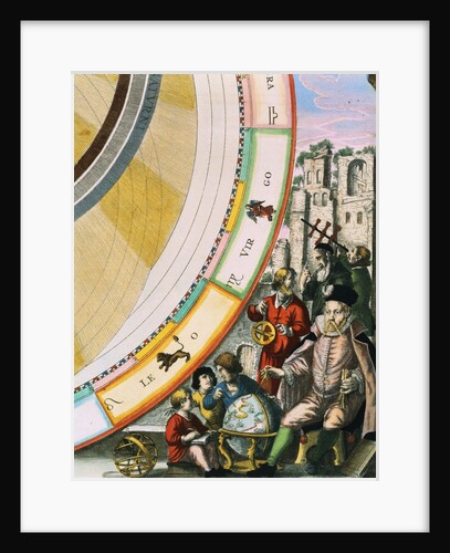 Detail from a Map of Tycho Brahe's System of Planetary Orbits by Andreas Cellarius