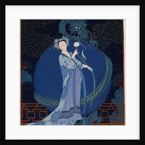 Lady With a Dragon by Georges Barbier