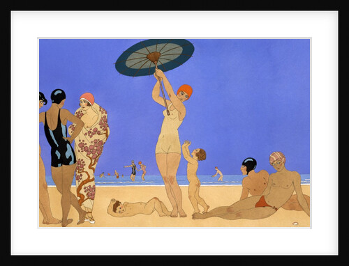 At the Lido by Georges Barbier