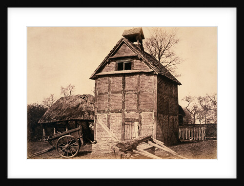 Timbered and Thatched Farm Building with Cart by Benjamin Brecknell Turner