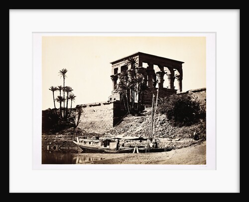 Kiosk of Trajan and Early Nice Cruise Boat by Francis Frith
