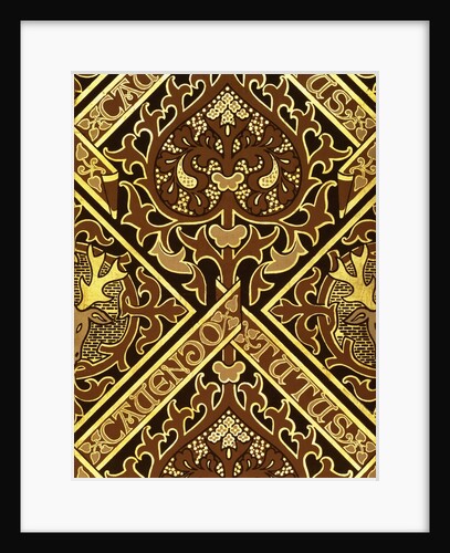 Mosaic Print Ecclesiastical Wallpaper Design by Augustus Welby Pugin