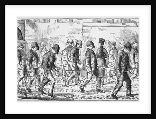 Engraving Depicting Convicts Exercising in Pentonville Prison by Anonymous