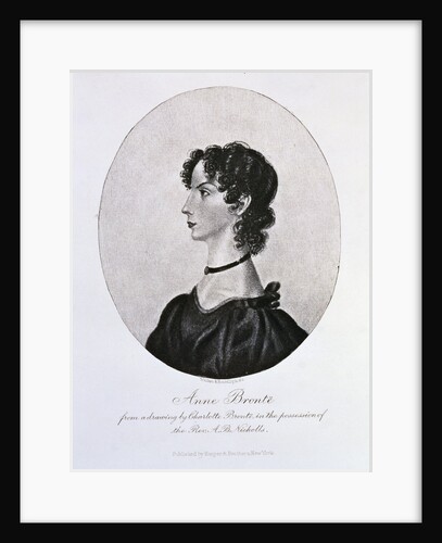 Engraving of Anne Bronte by Walker and Boutall