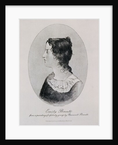 Engraving of Emily Bronte by Walker and Boutall