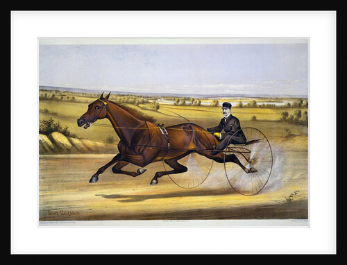Queen of the Turf, 'Maud S', Driven by W.W. Bair Lithograph by Nicholas Winfield Scott Leighton