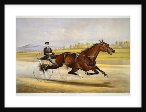Queen of the Turf, 'Maud S', Driven by W.W. Bair Lithograph by Nicholas Winfield Scott Leighton