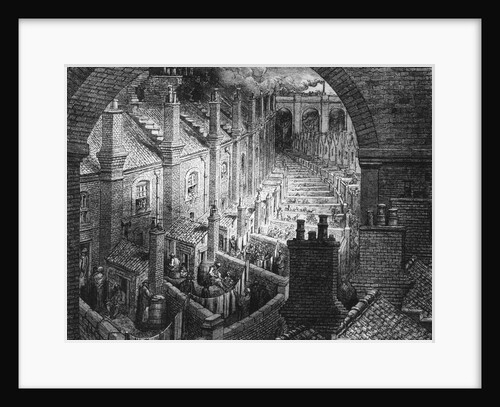 Victorian Print of View Over London Roof-tops by Anonymous