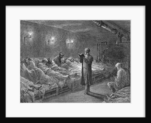 Scripture Reading in a Night Refuge by Gustave Dore