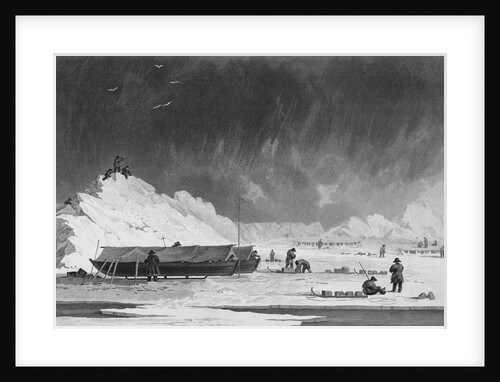 The Boats Hauled up for the Night by Edward Finden