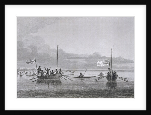 Eskimaux Coming Towards the Boats by Edward Finden