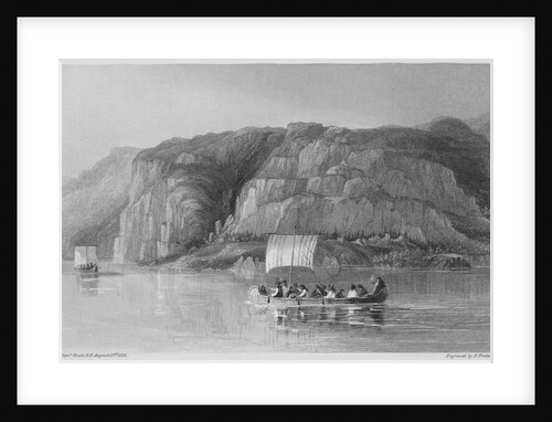 Indian Canoe, North Shore of Great Slave Lake from Narrative of the Arctic Land Expedition to the Mouth of the Great Fish River, Arctic Ocean, 1833, 1834, 1835. by Anonymous