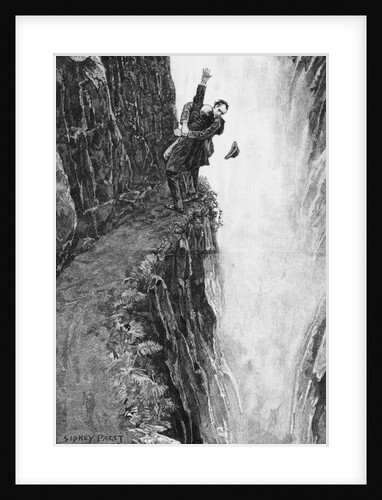 Illustration of the Death of Sherlock Holmes by Sidney Paget