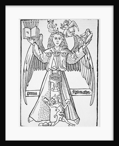 Print of a Winged Figure from Ars Memorandi by Anonymous