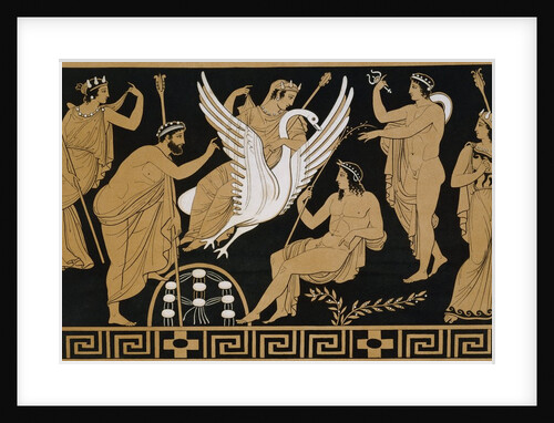 19th Century Greek Vase Illustration of Zeus Abducting Leda in the form of a Swan by Anonymous
