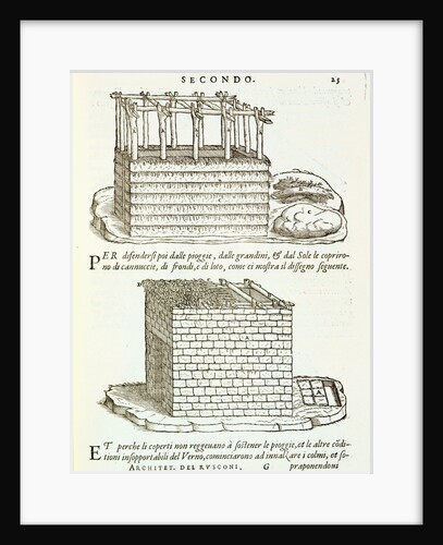Illustration of Vernacular Architecture by Giovanni Antonio Rusconi