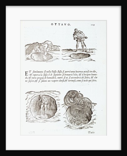 Illustration of Methods for Producing Dense Smoke Using Steam and Oil by Giovanni Antonio Rusconi