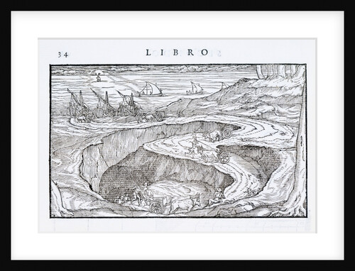 Illustration of a Mining Pit by Giovanni Antonio Rusconi