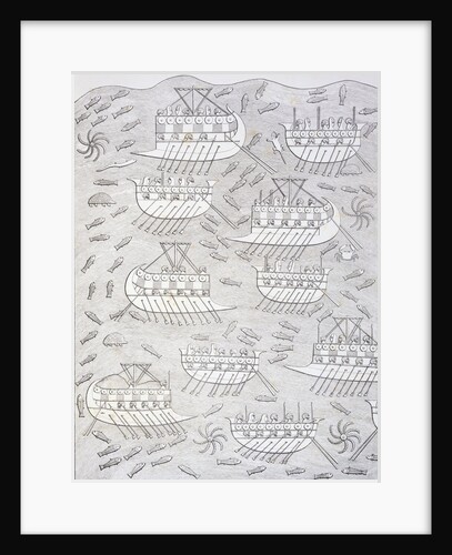 Book Illustration Showing Assyrian Enemies on Ships by Anonymous