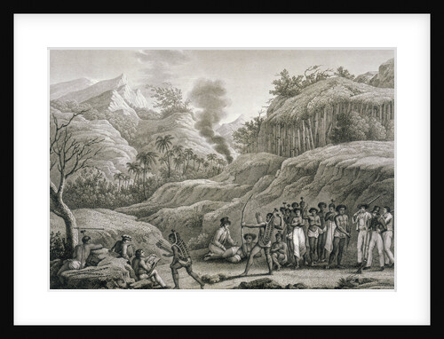 Meeting with the Natives of Ombai Island Book Illustration by Anonymous