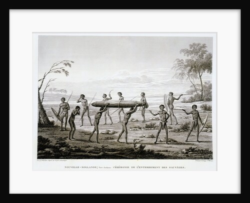 New Holland, Port Jackson: Burial Ceremony of the Aborigines Book Illustration by Anonymous
