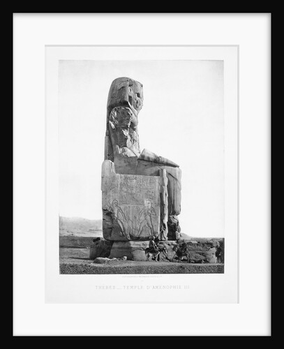 Detail Showing the Pharoah Amenhotep III Enthroned from the Colossi of Memnon at Luxor by Anonymous