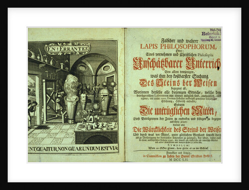 Illustration from the Treatise on Truth & Falsehood About the Philosopher's Stone by Anonymous